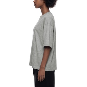 Camiseta Oversize de Algodón Premium para Mujer, Lisa, con Hombros Caídos, Personalizable con Logo, Estilo Urbano, Venta al por Mayor - Product Image 4