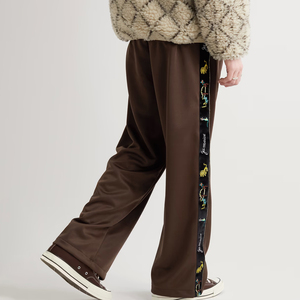 Pantalon de survêtement streetwear personnalisé, coupe évasée style hip-hop, 100% coton, ample, pour homme - Product Image 4