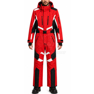 Combinaison de ski pour homme de qualité supérieure, à capuche, fermeture éclair, imperméable, une pièce, respirante, pour le ski, le snowboard, les activités de plein air en hiver - Product Image 3