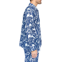 Conjunto de Pijamas de Satén para Hombre, Casual, Térmico, Transpirable, de Secado Rápido, Suave, de Manga Larga, Dos Piezas, para Adultos y Jóvenes, Primavera/Otoño