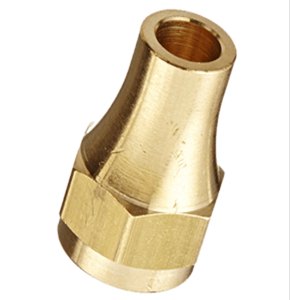 Conector de latón machinado con precisión para tubo, tipo abocardado con tuerca larga (AOL153) SAE # 010111 - Product Image 5