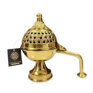 Quemador de incienso metálico para experiencias aromáticas tradicionales con una construcción robusta y un diseño atractivo - Product Image 1