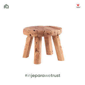 Natural Reclaimed Solid Teak <b>Wood</b> Handmade Rustic <b>Stool</b> and Side Table for Indoor Living Room and Warehouse Furniture - Product Image 4