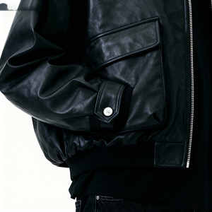 Nouvelle Arrivée 2026 – Blouson en Cuir Homme de Qualité Supérieure, Conception Personnalisée, Vente en Gros, Col Montant, Logo Frontal – Blousons en Cuir d'Hiver - Product Image 2