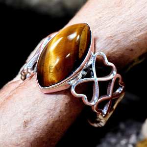 <b>Tiger</b> <b>Eye</b> Gemstone 925 Sterling Silver Ring Wholesale Price Silver <b>Jewelry</b> Amazing Design Silver Rings - Product Image 2