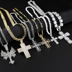 Christ Face Hiphop 925 Silver Rhodium Plated Moissanite <b>Cross</b> Pendant Brilliant Cut Micro Pave Christian Unisex Necklace <b>Charm</b> - Product Image 4