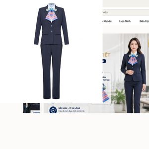 Ensemble de tailleur pour femme avec jupe, blazer formel de bureau - Product Image 1