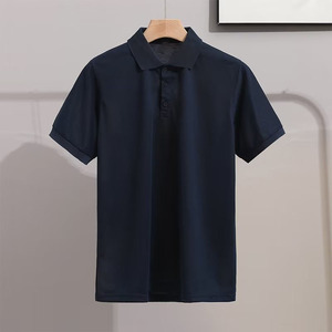 Camiseta polo de manga corta con cuello de solapa, diseño de bordado con logotipo personalizado OEM, de alta gama, ligera, estilo empresarial, ajustada, para verano. - Product Image 4