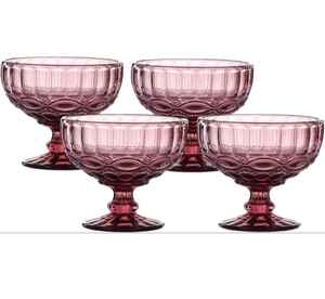Vasos de helado de vidrio con tono morado |   Modernos y Lujosos Platos para Postres para Fiestas |   Vidrio Engrosado de Calidad de Exportación para Uso Diario, Frutero Artesanal - Product Image 1