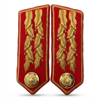 Insignes d'uniforme brodés en fil de soie doré, colliers et écussons de gorgete du Soudan du Sud, directement de l'usine