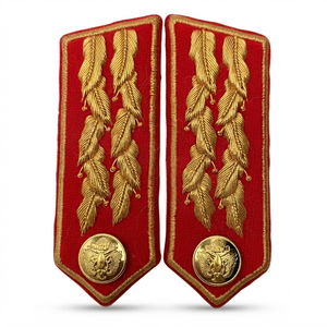 Insignes d'uniforme brodés en fil de soie doré, colliers et écussons de gorgete du Soudan du Sud, directement de l'usine - Product Image 1