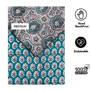 Jaipur Handcrafted Pure Cotton Block Print Fabric Yard Indian Floral Textile Eco Friendly Durable Soft <b>Machine</b> Luxurious - Product Image 2