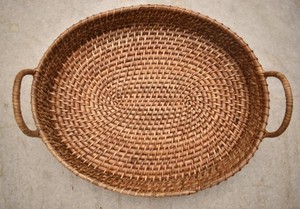 Luxury Rattan Serving Tray Best Quality Handmade Natural Weave Stylish Home Kitchen Serving <b>Storage</b> Tray - Product Image 5