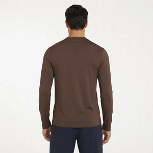 Men <b>Brown</b> <b>Long</b> <b>Sleeve</b> Compression Shirt Quick Dry Athletic Gym Workout Fitness Running <b>Top</b> Wholesale Oem Odm Apparel - Product Image 2