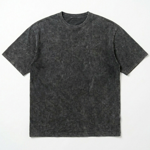 Camiseta Oversize Vintage para Hombre con Lavado Ácido, 280GSM, 100% Algodón Pesado, Hombro Caído, Estilo Urbano, Personalizable con Logotipo 3D - Product Image 5