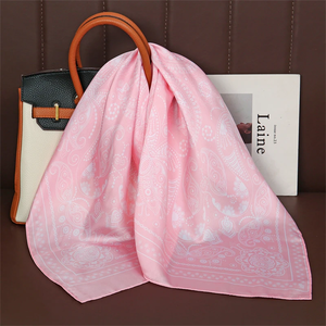 70*70cm Square <b>Silk</b> <b>Scarf</b> <b>Women</b> Fashion Satin Dot Multi-Functional Neck Hair Tie Bandana Hijab <b>Scarves</b> - Product Image 1