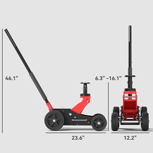 Martinetto Idraulico per Auto Fuoristrada in Acciaio Resistente da 1,5 Tonnellate con Ruota Grande e Sella Extra per Camion, SUV, ATV, Modello Audi A6, Rosso - Product Image 3