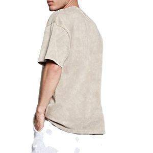 Camiseta Personalizada Extra Grande para Hombre, Camiseta de Alta Calidad de 300 g/m², Diseño Vintage, Estampado Sólido, Camisetas con Lavado Ácido Digital - Product Image 5