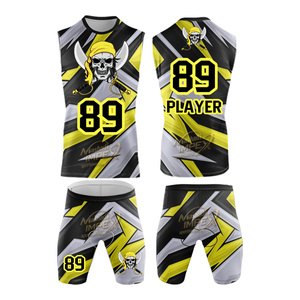 ชุดยูนิฟอร์มฟุตบอล 7 คน สำหรับผู้ใหญ่ แบบสั่งทำพิเศษ พิมพ์ลายแบบ Sublimation ออกแบบธงชาติของคุณเอง สีและขนาดตามสั่ง ไซส์พลัส ป้องกันแบคทีเรีย - Product Image 5
