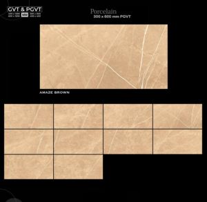 Azulejos de Porcelana Cerámica GVT PGVT con Aspecto de Mármol Brillante de 300x600 mm, Suavidad Satinada Premium, para Baños de Lujo, Calidad de Exportación - Product Image 2