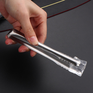 Pinces à glaçons en acier inoxydable avec logo personnalisé, pinces à glaçons pour bar, pinces de service en métal pour la cuisine - Product Image 2