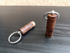 Handmade Walnut Keychain: Rustic Wooden <b>Key</b> <b>Ring</b> - Product Image 6