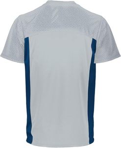 Maillot de football pour homme, rouge et blanc, col en V, manches courtes, tissu respirant en polyester, coupe athlétique, toutes saisons - Product Image 6