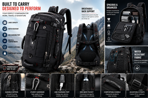 Large Capacity Travel <b>Backpack</b> Waterproof Lightweight Hiking Camping <b>Backpack</b> Outdoor <b>Trekking</b> Mountaineering Laptop Bag - Product Image 4