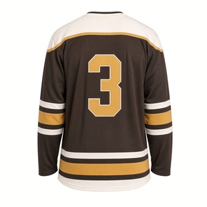 IOTA IPT Almighty I Brown Gold Eishockey-Trikot Herren Langarm V-Ausschnitt Griechische Schrift Bruderschafts-Sporthemd Team-Shirt - Product Image 3