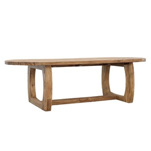 Handmade <b>Solid</b> Teak <b>Wood</b> <b>Table</b> with Natural Finish and Unique Base, Dining <b>Table</b> for Restaurant, Cafe and Hospitality Projects - Product Image 1