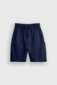 Pantalones cortos tipo Bermuda para hombre, de color sólido, con cordón ajustable, cintura media, estilo casual, 100% algodón, tejido de punto, transpirable, en venta. - Product Image 5