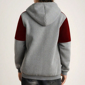 Sweat à capuche blanc uni de qualité supérieure 400 g/m², coupe classique, lourd, personnalisable, streetwear, hiver, pour hommes - Product Image 6