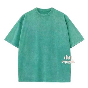 Camisetas Extra Grandes Personalizadas al por Mayor para Hombre, Lavado Ácido, Algodón Grueso, Fabricante y Proveedor - Product Image 1