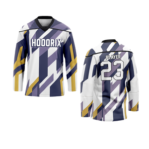 Maillot de hockey sur glace en sublimation pour la vente en gros, avec tissu en maille légère à haute circulation d'air, logos cousus en twill et vêtements de sport haut de gamme - Product Image 1