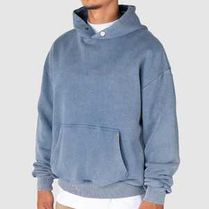 เสื้อฮู้ดผู้ชายสีเบจ ทรงปกติ ผ้าฝ้ายฟลีซ 100% มีกระเป๋าหน้า สำหรับฤดูหนาว สไตล์ล้ำสมัย ลายดิจิตอล  รักษ์โลก - Product Image 2