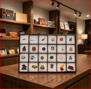Lot de 24 épingles en émail métallique faites à la main, personnalisables avec logo, cadeaux promotionnels originaux, badges personnalisés avec impression en relief - Product Image 3