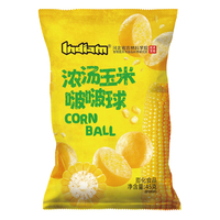 Precio al por mayor Snack Food INDIAM Pop Ball con sabor a maíz Sin gluten Grano entero sin OGM SIN grasa trans