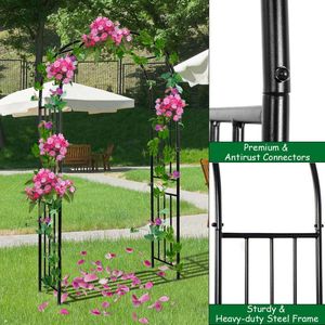 Arche de mariage de 2,2 mètres pour décoration de jardin avec plantes grimpantes – Design élégant pour extérieur - Product Image 5