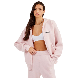 Conjunto Deportivo de Dos Piezas para Mujer con Sudadera con Capucha y Cremallera Completa, Top de Manga Larga, Pantalones Jogger con Puños y Cintura Elástica con Cordón Ajustable, Estilo Casual - Product Image 3