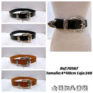 Cintura in Metallo G21XIAP2 4x110cm con Fibbia Argento e Oro, Cintura alla Moda - Product Image 1