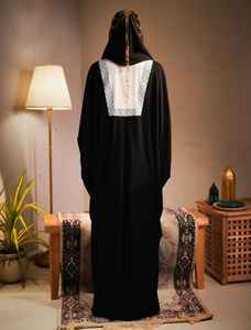 Robe Kaftan Papillon Islamique Noire Bencerraf, Robe Kaftan Turque, Robe de Mode Élégante pour Femmes, Abaya Chic à Motif Uni - Product Image 5