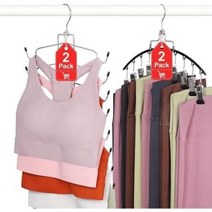 Organizzatore per Abbigliamento da Palestra (4 Pezzi) Salvaspazio, Ganci per Canotte e Leggings (2 Pezzi), Appende 20 Set di Canotte, Reggiseni, Pantaloni e Gonne - Product Image 1