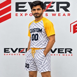 Conjunto de Uniforme de Fútbol con Diseño Geométrico Único, Camiseta con Mangas Amarillas, Precio al por Mayor, Edición Premium, Personalizable - Product Image 3