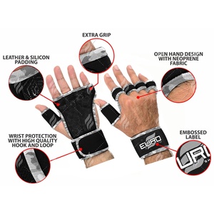 Guantes de gimnasio recién llegados, hechos de neopreno para levantamiento de pesas, con soporte acolchado, agarre seguro y durabilidad duradera. - Product Image 6