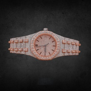 Designer Luxury Vintage Stainless Steel Sapphire ETA Automatic <b>Mechanical</b> Movement <b>Watches</b> Iced VVS Moissanite <b>for</b> <b>Men</b> Wholesale - Product Image 1
