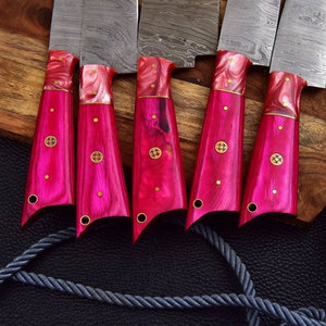 Damascus Steel <b>Kitchen</b> Knife Set For Home And Professional <b>Kitchens</b> With Smooth Handling And Fine Detail - Product Image 2