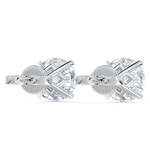 Pendientes de Diamantes Redondos de Seis Puntas de Lujo, Cultivados en Laboratorio, Certificados por IGI, Color D E F, Claridad VVS VS, Oro, Oro Rosa, Oro Blanco, Plata - Product Image 4