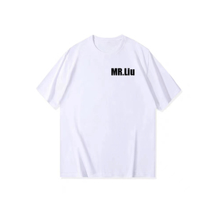 T-shirt Homme en Mélange Bambou/Coton Épais Coupe Classique 220g Impression Caoutchouc en Relief Personnalisée sur le Devant Écologique Respirant Décontracté - Product Image 2