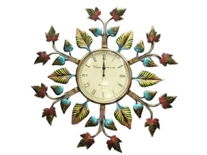 Good Selling Iron <b>Clock</b> Wall <b>Art</b> Hotel Home Office Bedroom Handmade Decorative Geometric Floral Design Luxury Metal Wall - Product Image 2