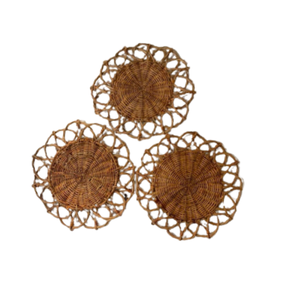 Handmade Vietnam Round Rattan <b>Placemat</b> Crafted from Natural Woven Rattan for Table <b>Settings</b> and Restaurant Decoration - Product Image 4